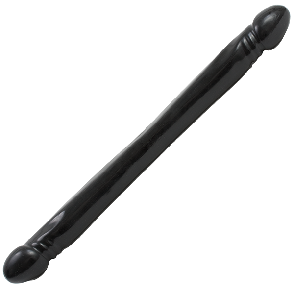 Doc Johnson Smooth Double Header Black 18" Dildo Dong