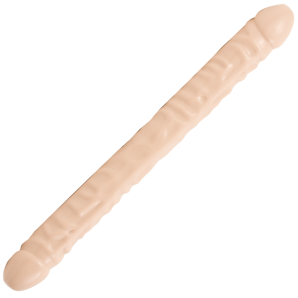Doc Johnson Veined Double Header White 18" Dildo Dong