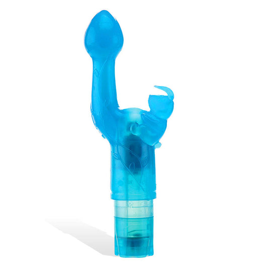 Adam & Eve BUNNY KISS - Blue 17.8cm Rabbit Vibrator