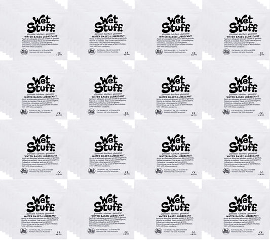 Wet Stuff Plain with Vitamin E Water Based Lubricant Sachets 4g (100 Pack)