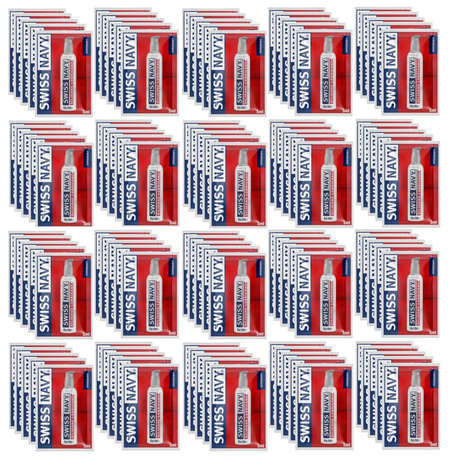 Swiss Navy Silicone Based Lube Lubricant Sachets 100 x 5ml (100 Pack)