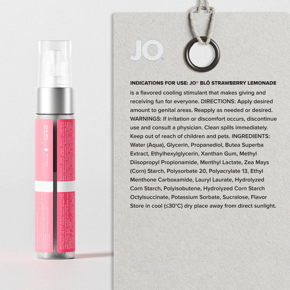 JO Blo Strawberry Lemonade Flavoured Oral Pleasure Gel 30ml