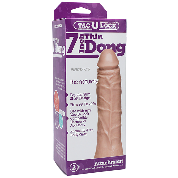 Doc Johnson Vac-U-Lock Attachment - FIRMSKYN Natural Dong Thin 7"