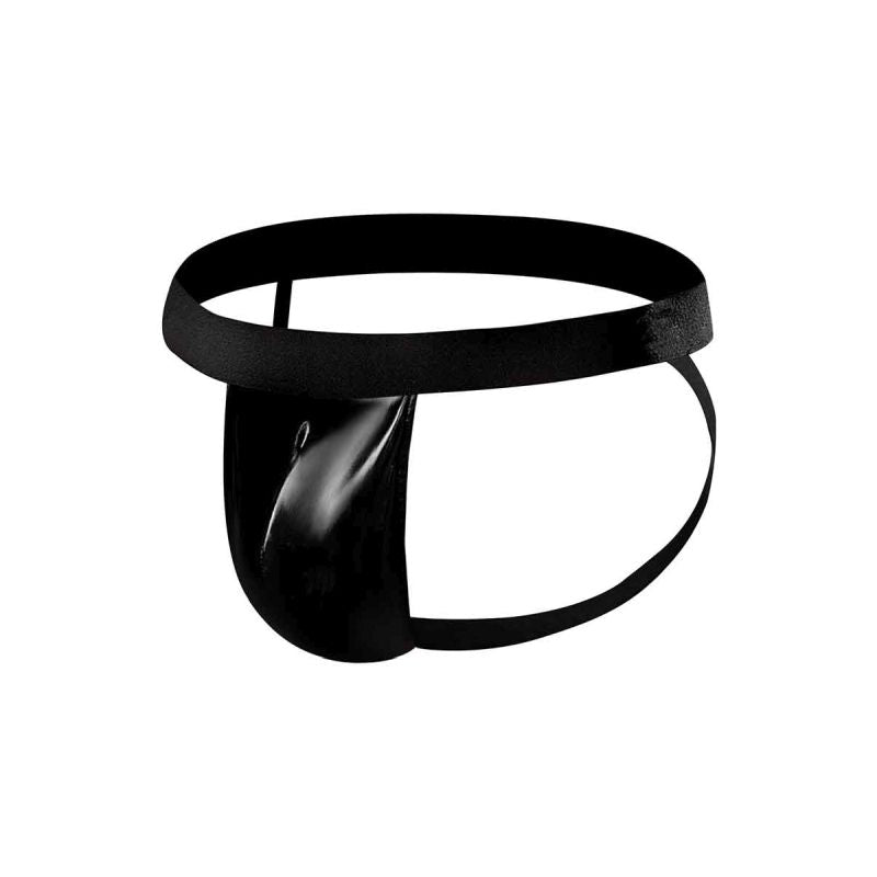 Male Power Jock Wet Look Black Size S/M or L/XL