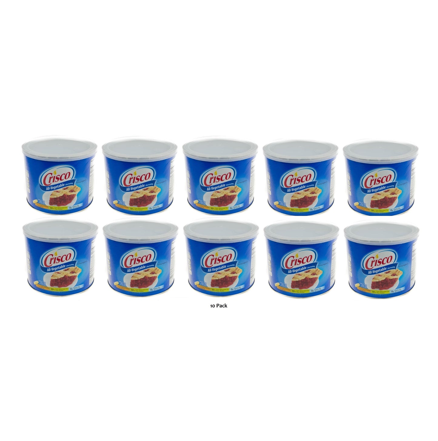 Crisco All-Vegetable Shortening Canister 10x440g - 10 Pack
