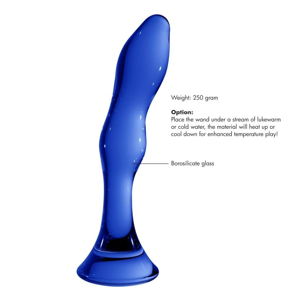 Shots Toys | Chrystalino Gallant Glass Anal Dildo - Blue
