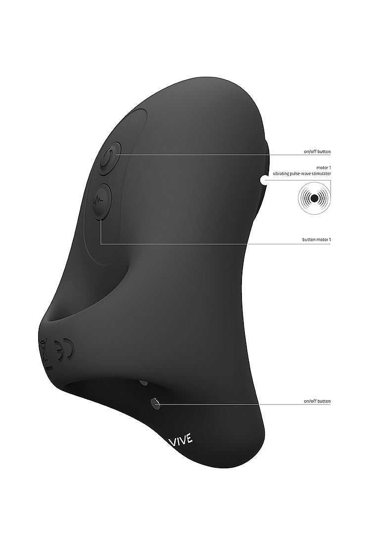 Shots Toys | VIVE Hana Ergonomic Clitoral Finger Vibrator Black