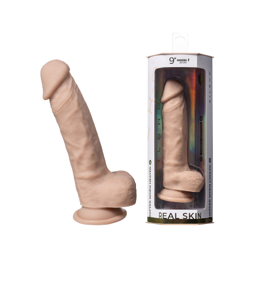 Adrien Lastic Silexd 9" Real Skin Model 1 Flesh Dildo