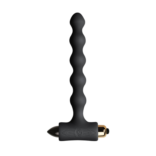 Rocks Off Petite Sensations Pearls Black - Bullet Vibrating Anal Beads