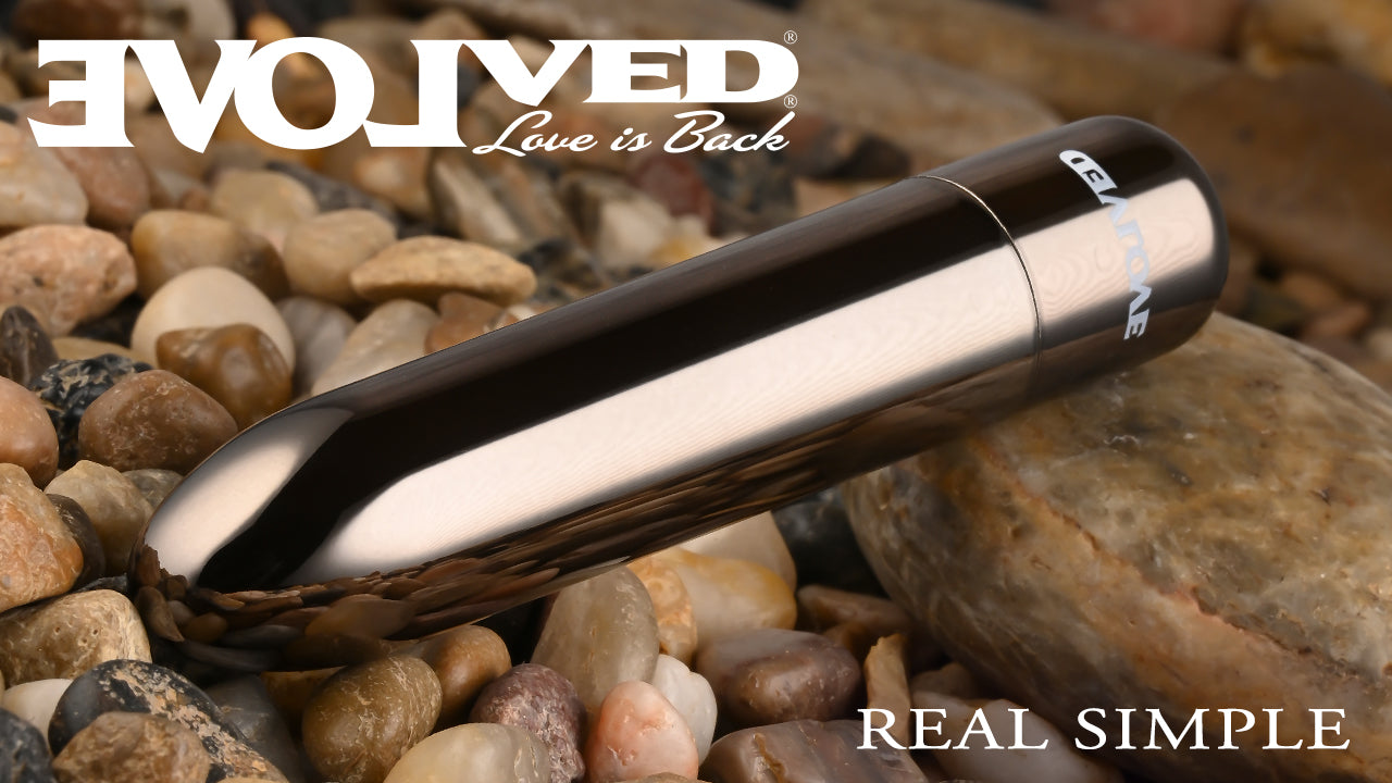 Evolved REAL SIMPLE Black Chrome 10cm USB Rechargeable Bullet Vibrator