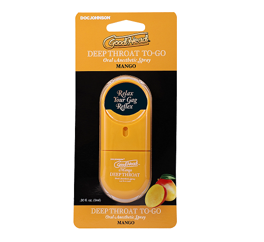 Doc Johnson GoodHead To-Go Deep Throat Spray Mango 9ml