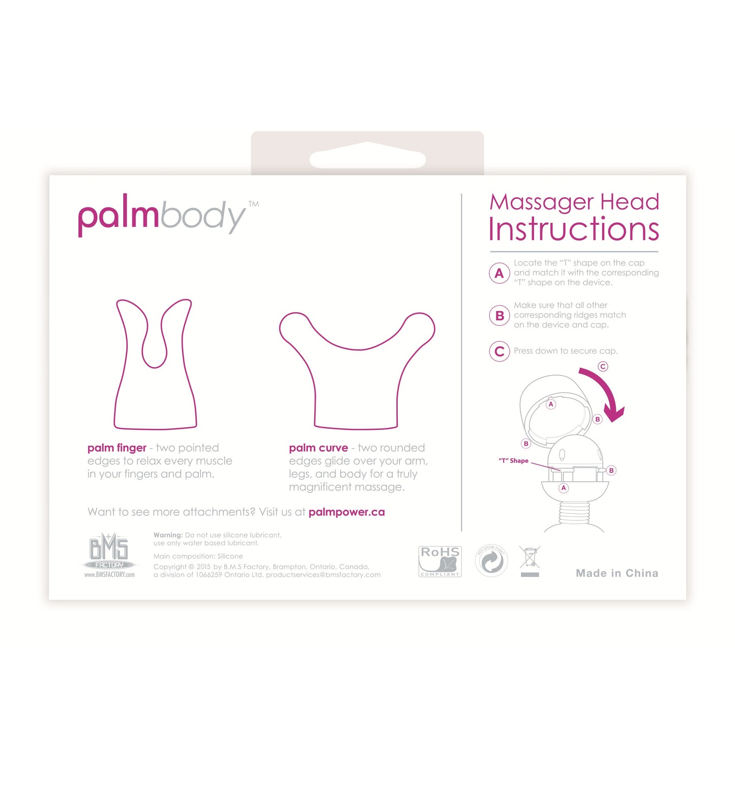 PalmPower PalmBody Massager Heads (For use with PalmPower)