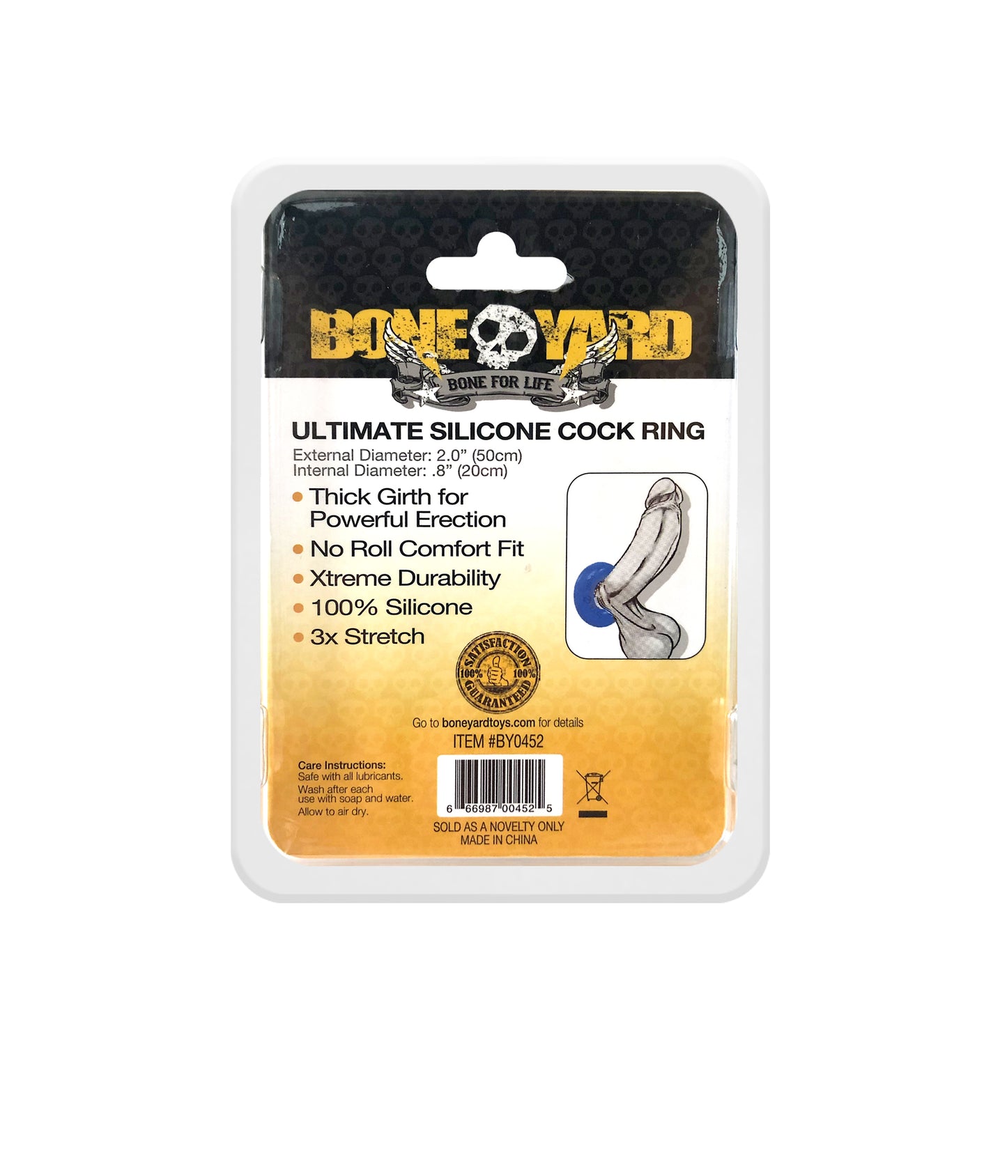 Boneyard Ultimate Silicone Cock Ring Blue