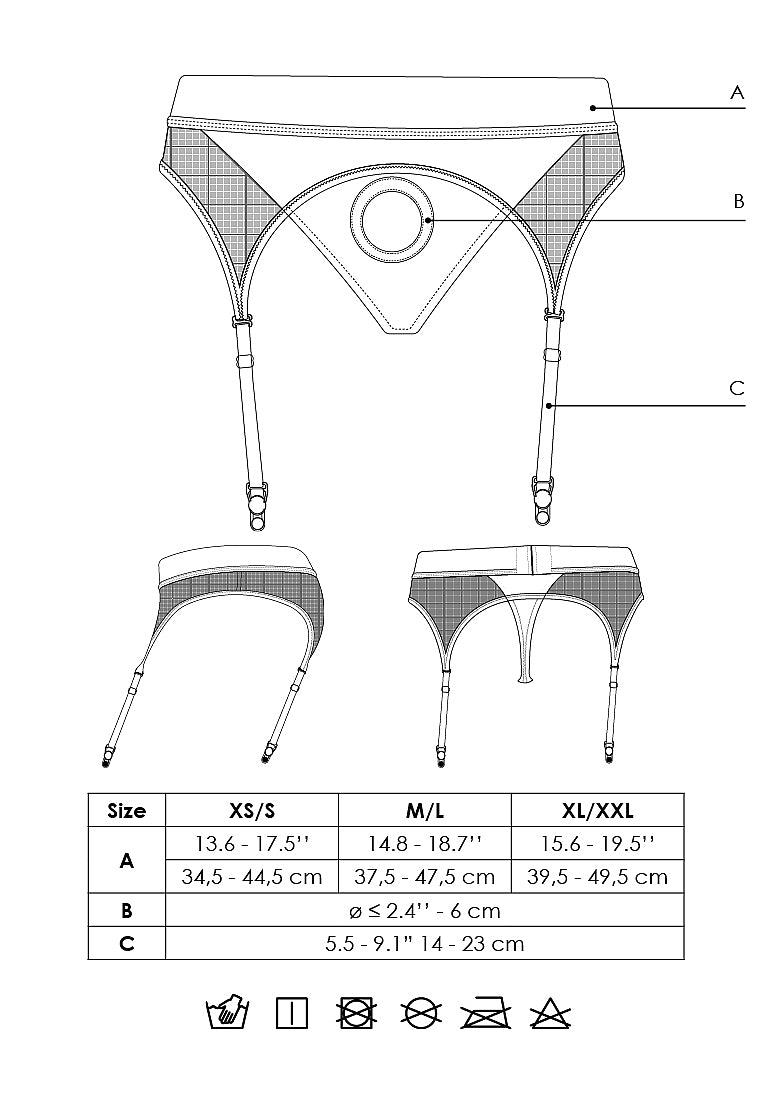 Shots Toys | OUCH! Vibrating Strap-On Thong with Adjustable Garters - Pink - Size XL/XXL