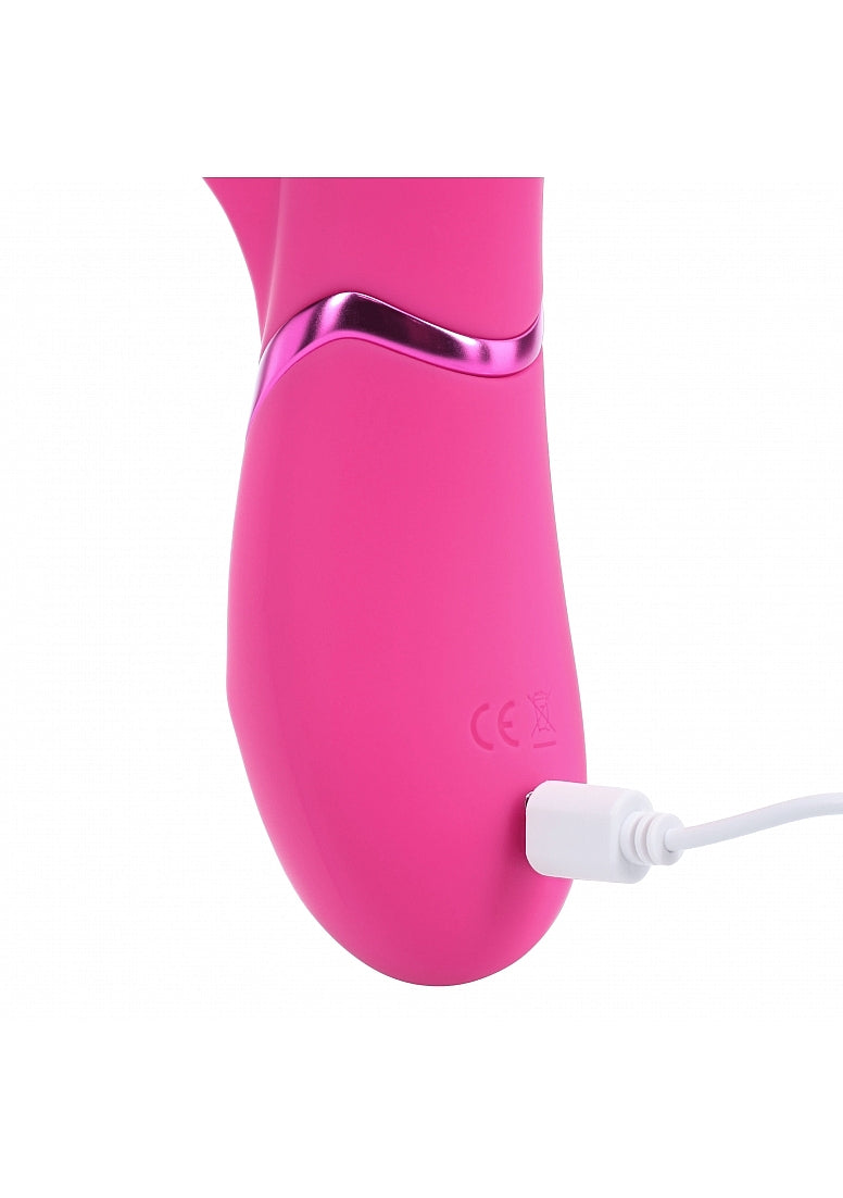Shots Toys | VIVE Fiore Triple Motor G-Spot Air Wave Vibrating Tapping Flared Clit Stimulator Pink