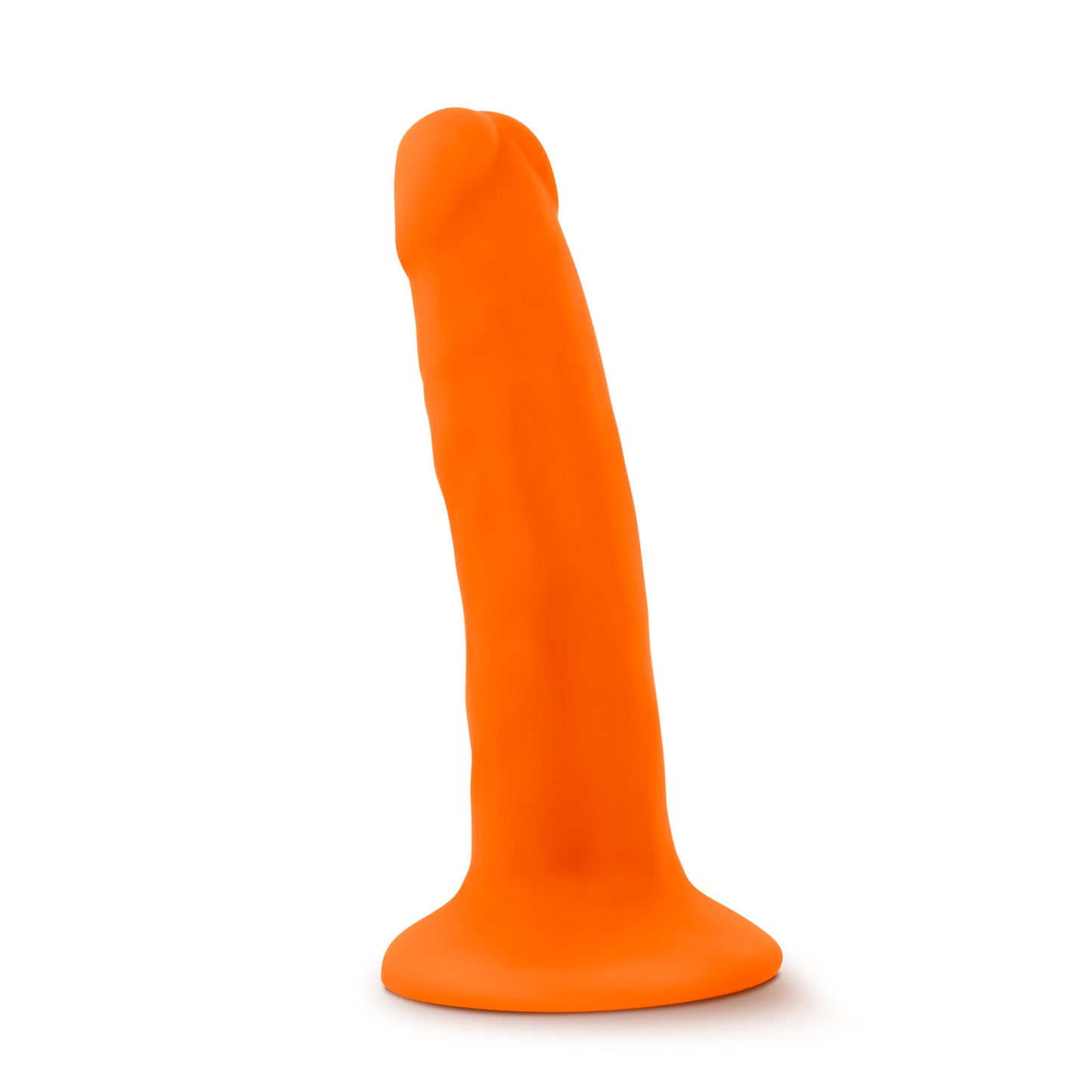Blush Novelties Neo Dual Density Cock Dildo Dong 6" Neon Orange