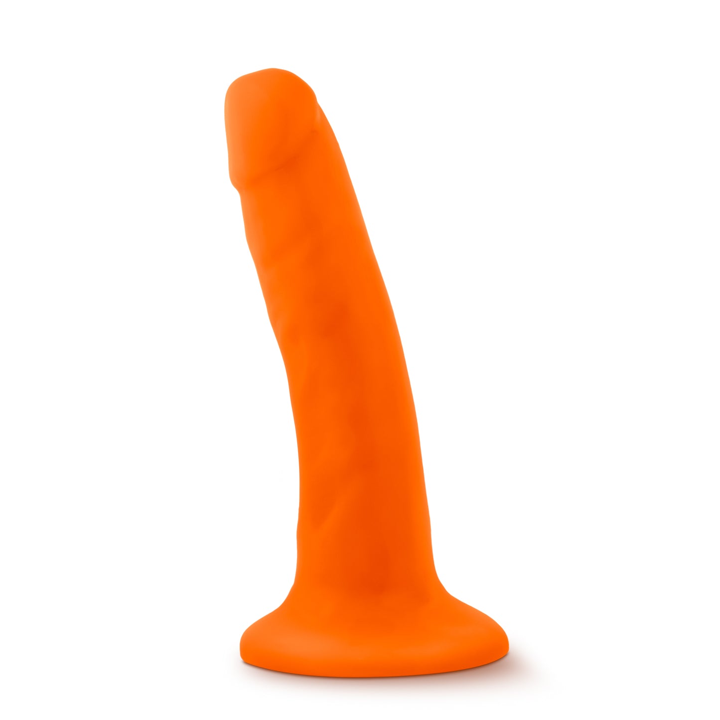 Blush Novelties Neo Dual Density Cock Dildo Dong 6" Neon Orange