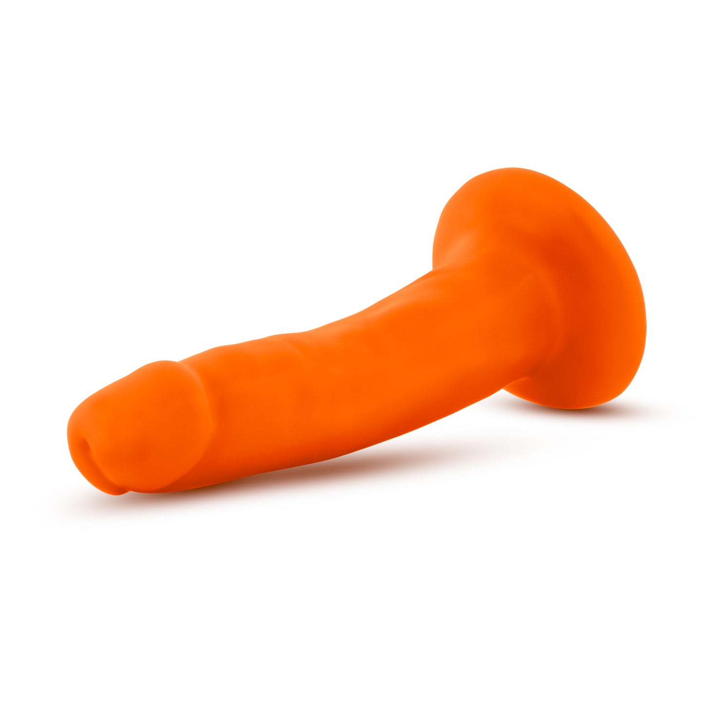 Blush Novelties Neo Dual Density Cock Dildo Dong 6" Neon Orange