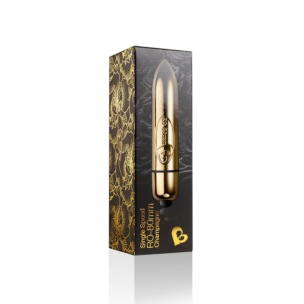 Rocks Off RO-80 Single Speed Bullet Vibrator Champagne Gold