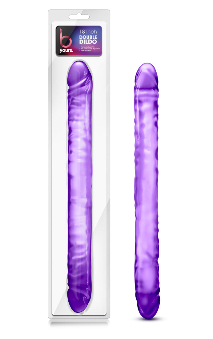 Blush Novelties B Yours Double Dildo Purple 18"