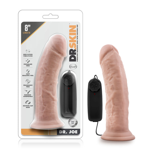 Dr Skin | Dr Joe 8" Vibrating Cock with Suction Cup Vanilla