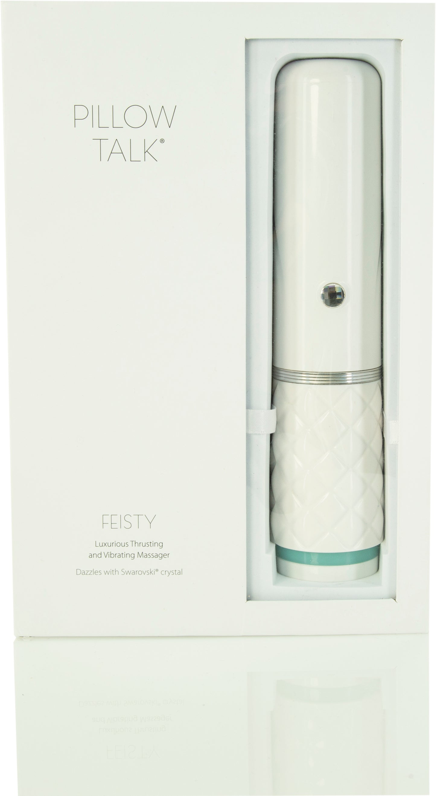 Pillow Talk Feisty Thrusting Vibrator w Swarovski Crystal Teal