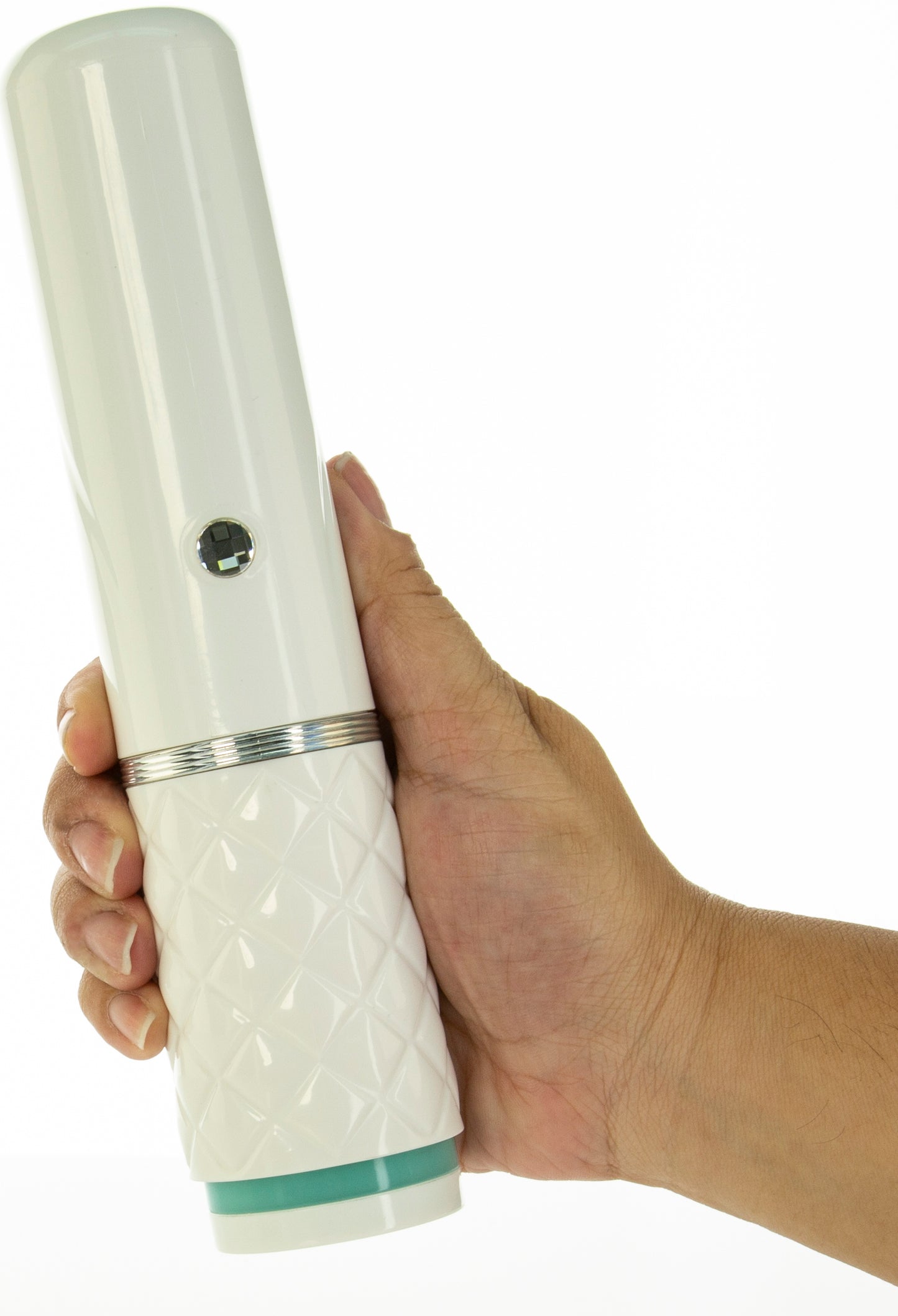 Pillow Talk Feisty Thrusting Vibrator w Swarovski Crystal Teal