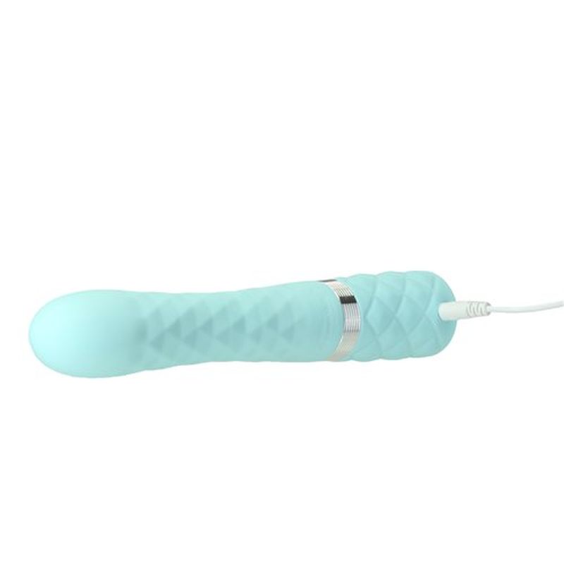 Pillow Talk Lively Rabbit Vibrator w Swarovski Crystal Teal