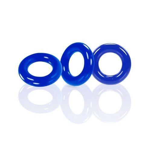 OxBalls Willy Rings Stretchy Cock Rings Pool Blue - 3 Pack