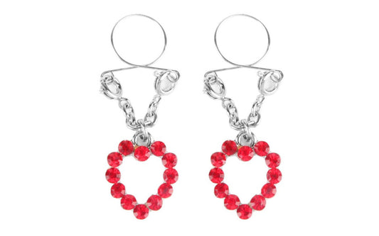 Peekaboo Pasties | Ruby Hearts Nipple Jewellery