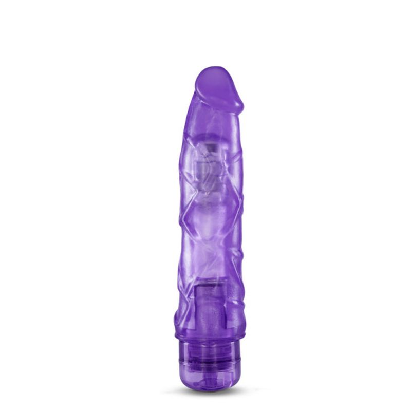 Blush Novelties B Yours Vibe No 1 Purple 9" inches Vibrator with Veins and Twist