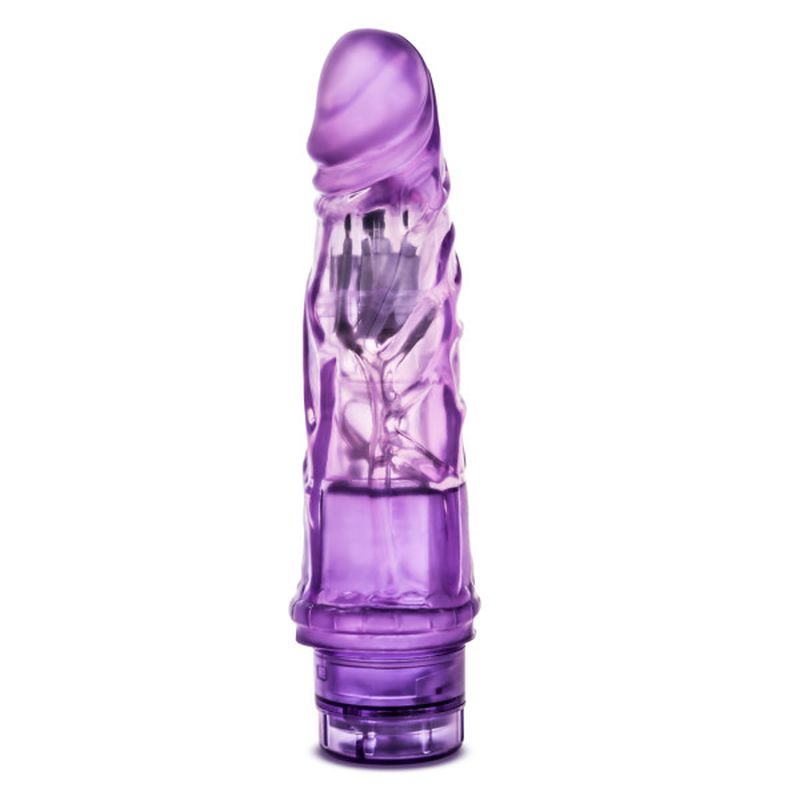 Blush Novelties B Yours Vibe No 3 Purple 7.25" inches Vibrator with Veins & Twist