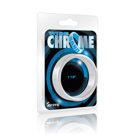 Si Novelties Wide Band Chrome Cock Ring 48mm