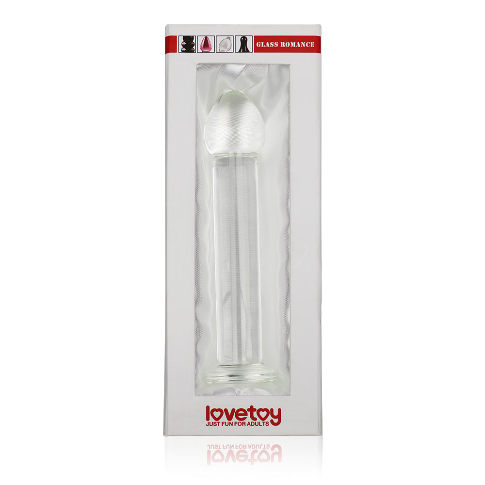 Lovetoy Glass Romance 1 Dildo Clear 7"