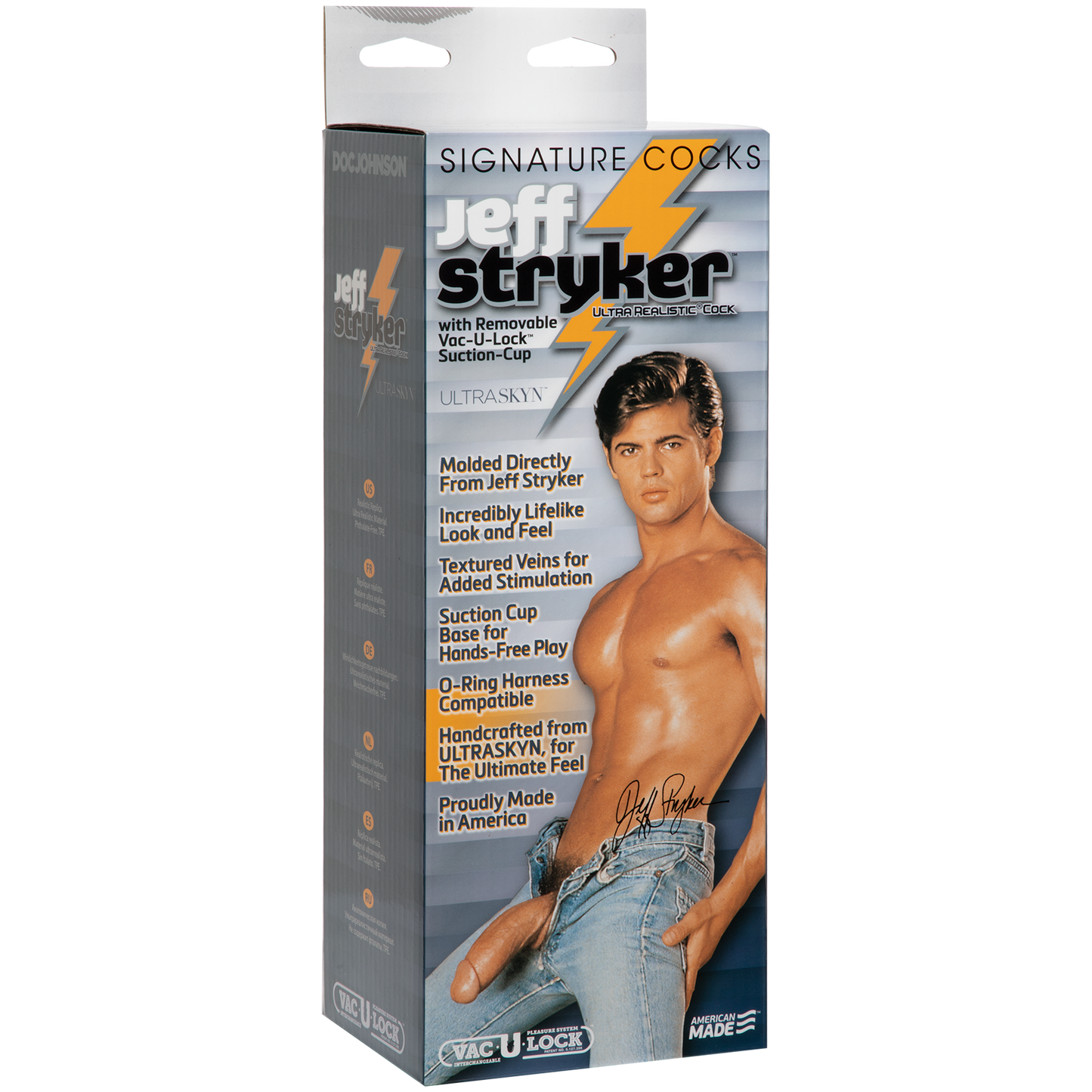 Doc Johnson Signature Cocks Jeff Stryker ULTRASKYN Cock Vanilla 10" Dildo Dong Vac-U-Lock