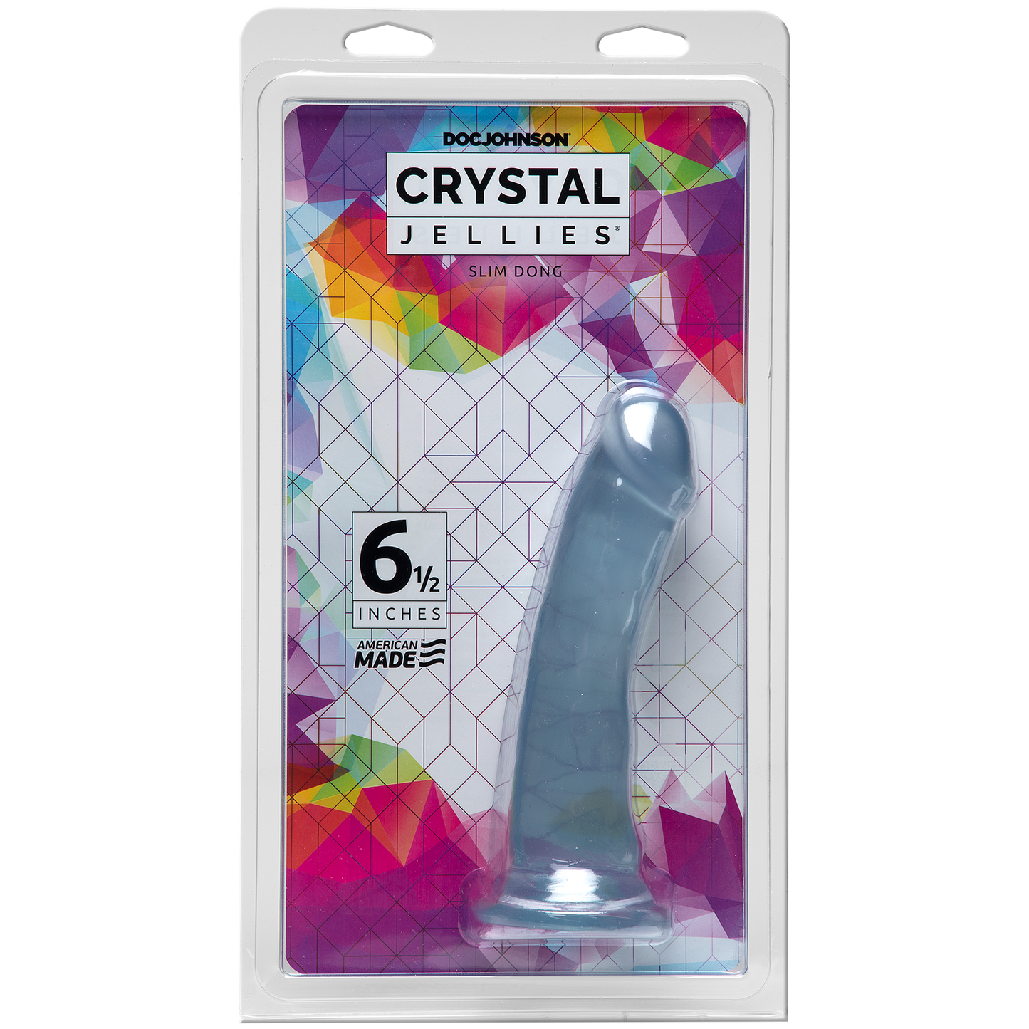 Doc Johnson Crystal Jellies Slim Dong 6.5" Clear