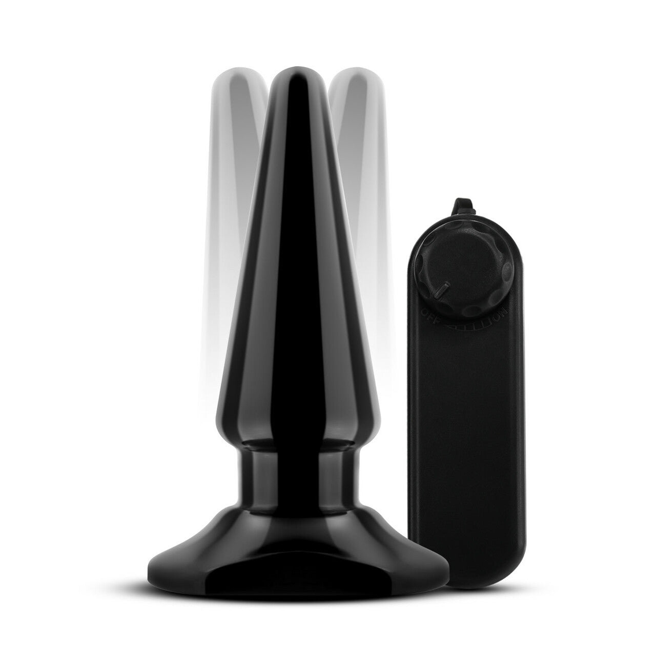 Blush Novelties | Anal Adventures Basic Vibrating Anal Pleaser - Black 10.1cm Vibrating Butt Plug