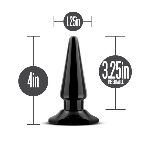 Blush Novelties | Anal Adventures Basic Vibrating Anal Pleaser - Black 10.1cm Vibrating Butt Plug