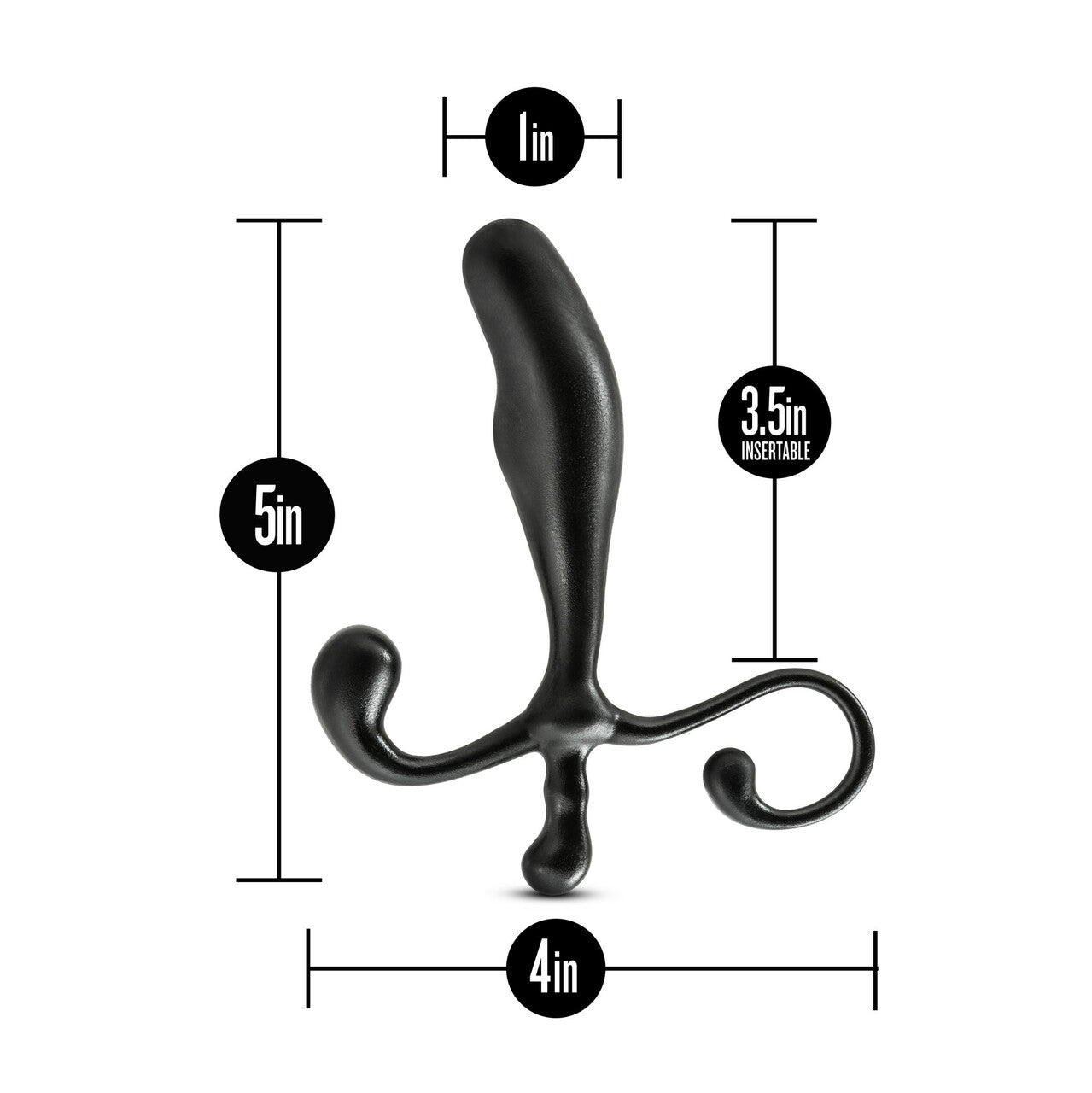 Blush Novelties | Anal Adventures Prostate Stimulator - Black 12.7cm Prostate Massager