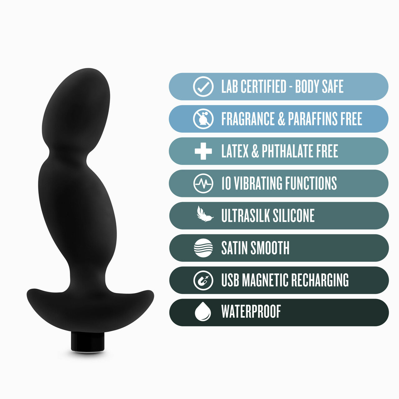 Blush Novelties | Anal Adventures Vibrating Silicone Prostate Massager 04