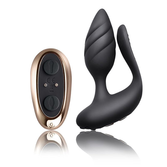 Rocks Off Cocktail Dual Stimulator Couples Vibrator Black