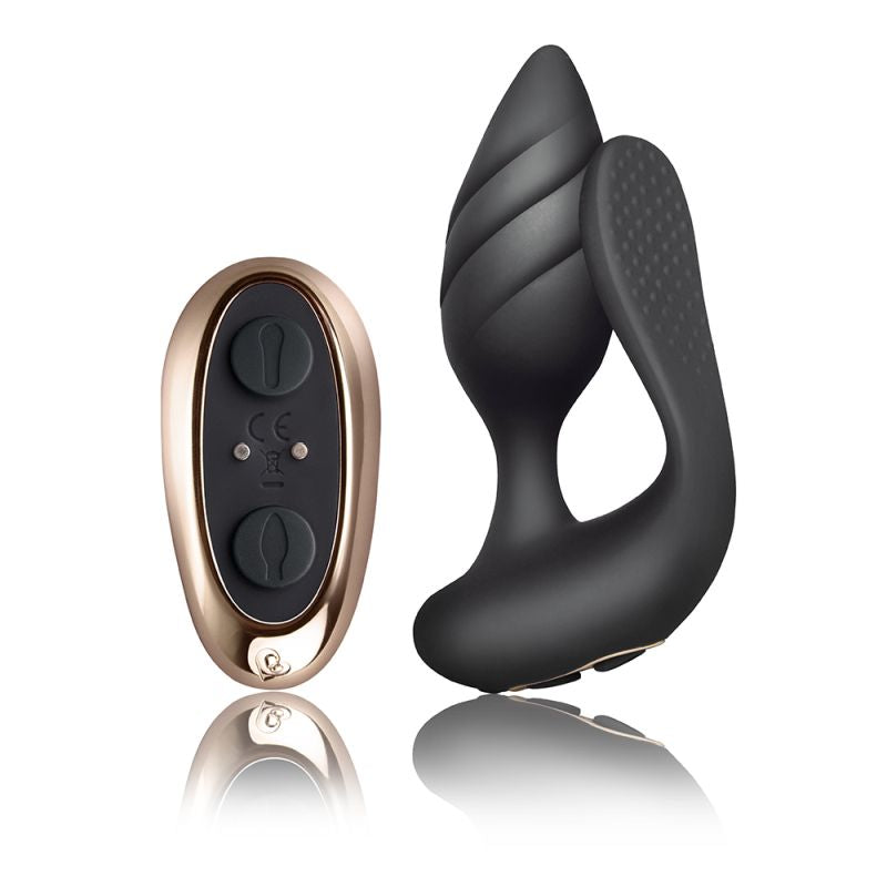 Rocks Off Cocktail Dual Stimulator Couples Vibrator Black