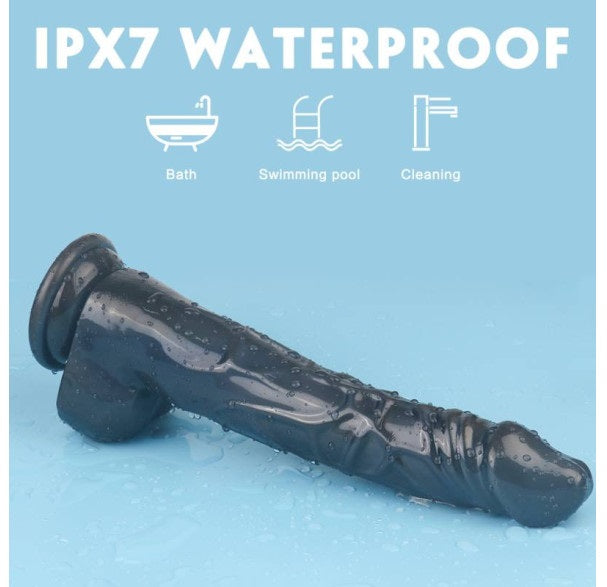 S-Hande King Kong Dong w Balls Black XL Dildo