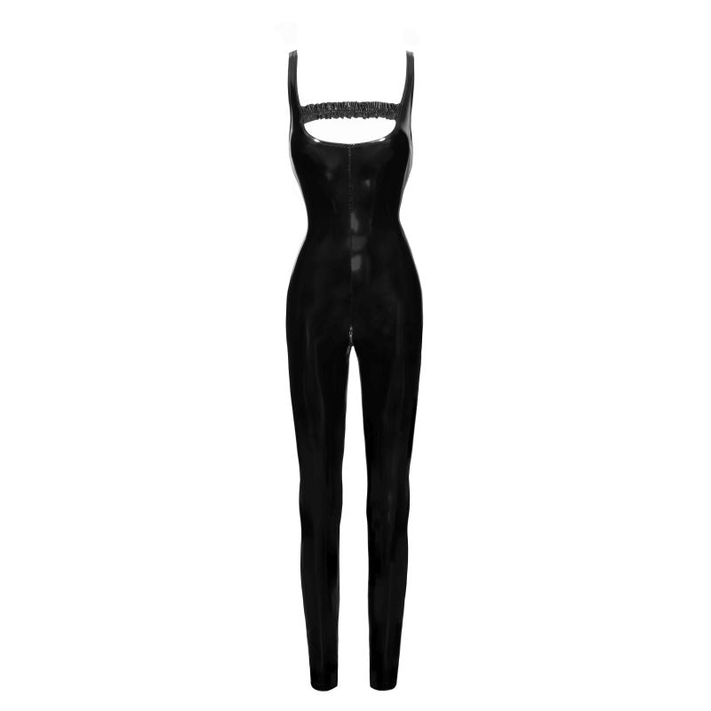 Noir PVC Overall w 2 Way Zipper Size S/M/L