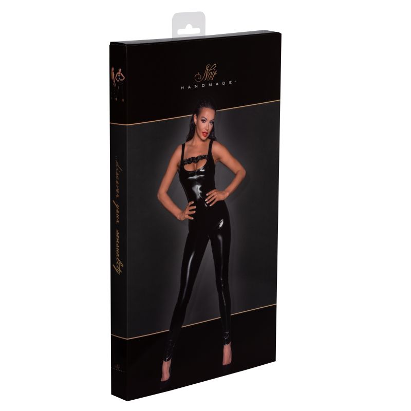 Noir PVC Overall w 2 Way Zipper Size S/M/L