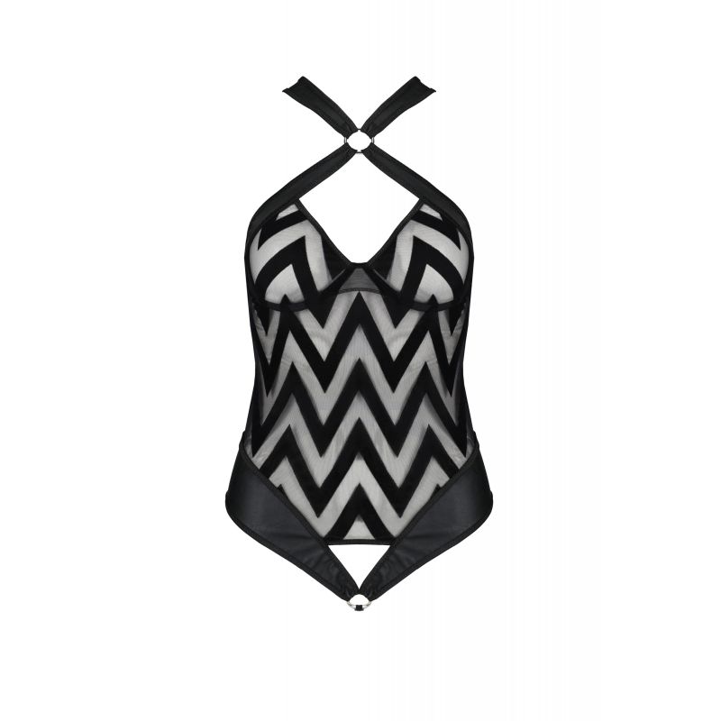 Passion Lingerie Hima Bodysuit Black Size S/M