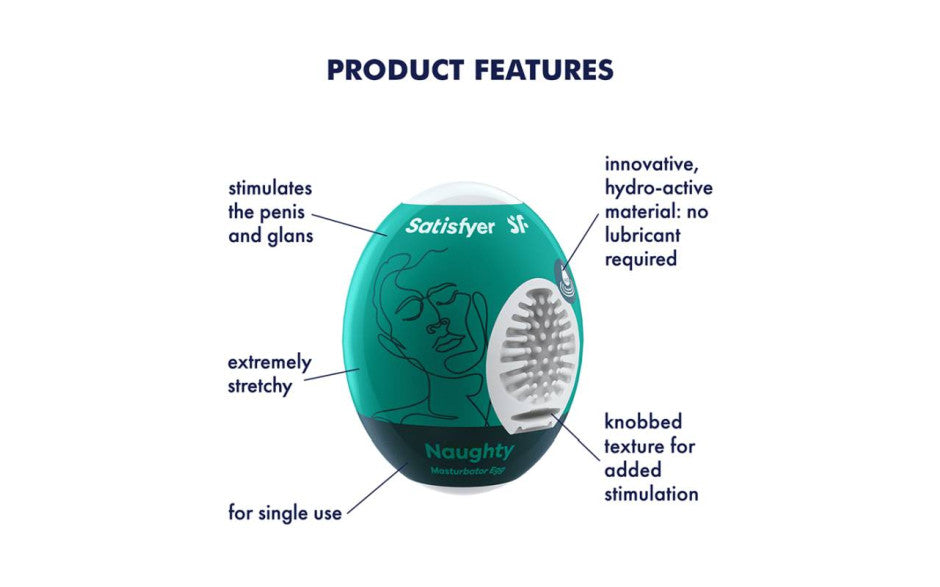 Satisfyer Masturbator Eggs Bubble/Crunchy/Fierce/Naughty/Riffle/Savage 1 or 3 Pc