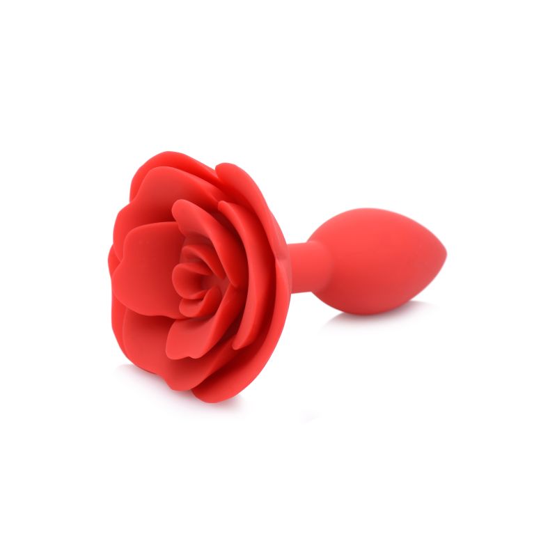 Master Series Booty Bloom Silicone Rose Plug Medium Red