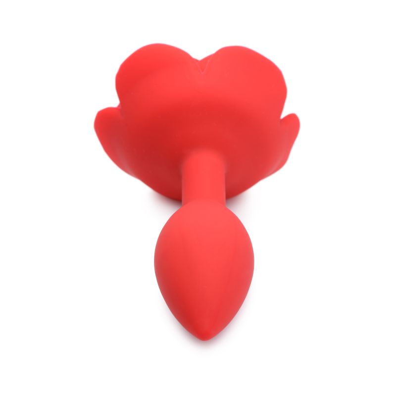 Master Series Booty Bloom Silicone Rose Plug Medium Red