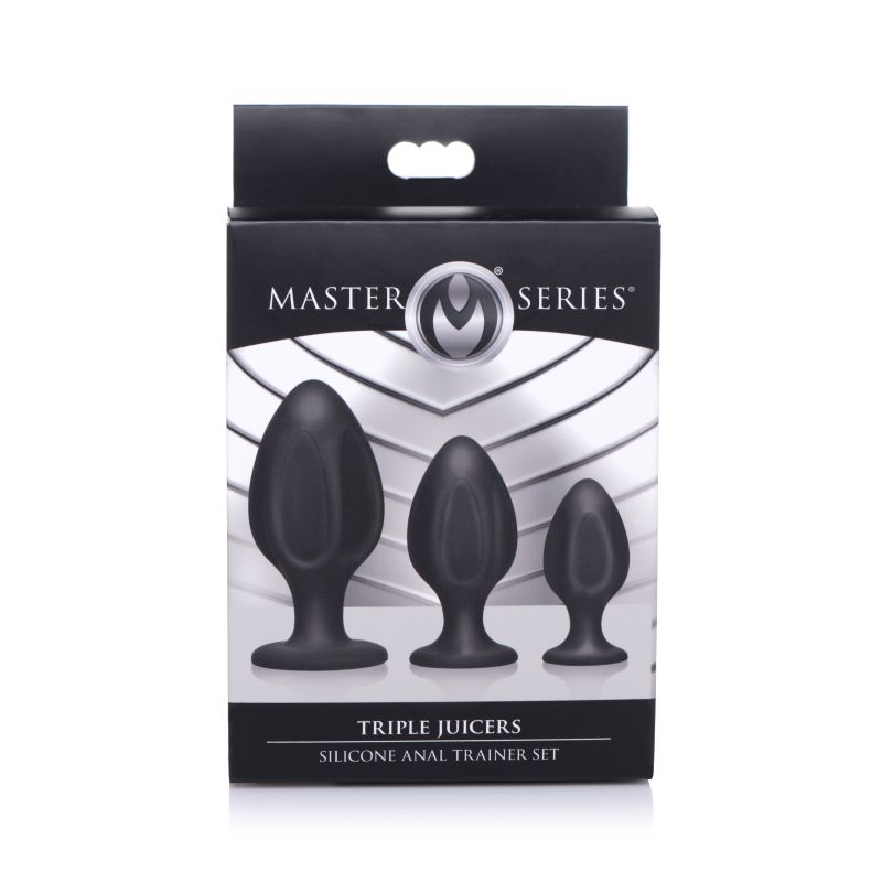 Master Series Triple Juicers Silicone Anal Plug Set Black